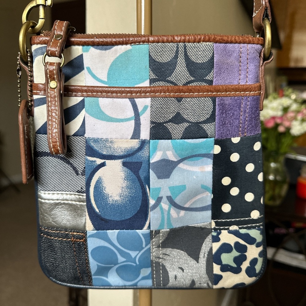 Blue and purple Y2K Coach crossbody bag